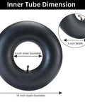 Two Pack Heavy Duty Inner Tubes Fifteen By Six Fits Lawn Mowers Yard Tractors Wheelbarrows ATVs And More With TR87 Bent Valve Stem