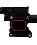 Direct Fit Engine Coolant Outlet Flange Straight Swap For Mazdas 3 And 6 Cars 2010 To 2013 With 2.5 Liter L4 Engine view from the front showing rubber seal.