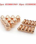 20Pcs Electrode And Nozzle Set For PT32 PT32EH Plasma Torch 1.4mm Nozzle Includes 10 Electrodes 0558001969 And 10 Nozzles 0558002837
