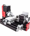 Compact Mini Benchtop Lathe 20000Rpm Smooth Cutting Power Tool featuring 3 jaw chuck and tailstock for DIY crafting.
