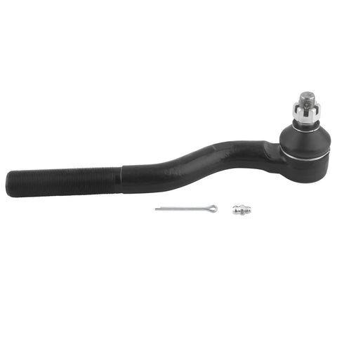 Front Inner And Outer Tie Rod Ends And Drag Links Steering Kit For Jeep Wrangler 2007 Through 2018 JK Models Includes Upper And Lower Outer Tie Rods For Beefed Up Reliable Steering Heavy Duty Parts Easy Install Off Road Ready black steel tie rod end with cotter pin