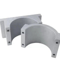 Heavy Duty CNC Spindle Motor Clamp Bracket Fixture With Secure Locking Design For Precision Machining And High Stability Reducing Vibration Noise On Any Shop Floor Build To Last Tough, silver brackets.
