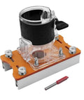 2 In 1 Mortise And Tenon Jig For Woodworking Router Projects Pro Grade Aluminum Alloy Construction with visible router base