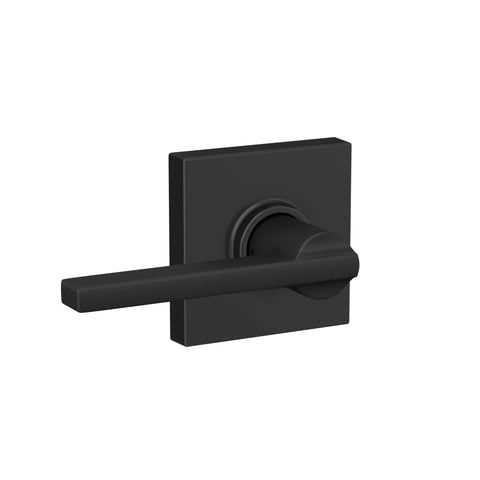 Latitude Collins Passage Lever For Interior Hall And Closet Matte Black Finish Right Side View
