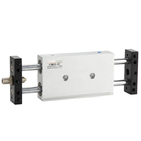 Double Rod Pneumatic Slide Table Air Cylinder Linear Actuator with heavy duty 10 16 20 25 mm stroke and 25-300 mm travel length