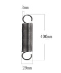 Heavy Duty Dual Hook Extension Springs Heat Tempered Steel Tension Hardware Double End Hooks 3mm dia, 400mm length for garage use.