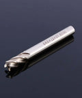 End mill cutter, 6mm diameter, 4-flute, straight shank (side view)