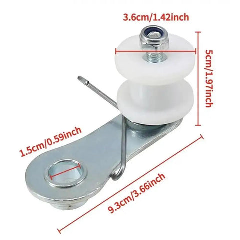 Heavy Duty Chain Tensioner Kit With Spring Roller And Guide Adjuster Pulley For Dirt Pit Bike Mini Moto ATV Quad Scooter Motor To Keep Your Ride Smooth And Tight Without Any Sagging Or Slippage, white roller, 9.3cm