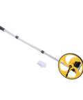 Sonew 8 Inch Measuring Wheel for Construction – Telescopic Distance, shown laying flat with yellow wheel and aluminum handle.