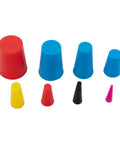 Hot Shot Silicone Rubber Tapered Plugs 105Pcs High Temp Masking Kit For Powder Coating Auto Body Work Durable Cone Assortment Tools, assorted sizes