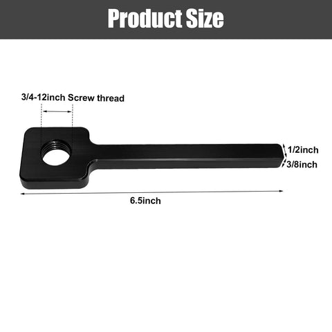 Lathe Tool Post Grinder Attachment 3/4-12 Thread, Steel With Black Zinc Finish, showing dimensions and thread size.