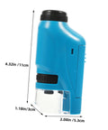 Portable Handheld Microscope For Students With Safe Lightweight Design, High Definition Magnification, includes size dimensions