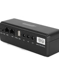Check Out This Awesome UPS Battery Backup That Gives You Reliable 10400mAh Of Backup Power In A Pinch And Also Serves As A Go To USB Power Bank With 18W Of Multi Output Juice For Your Devices Using The US Plug, showing ports and connections.
