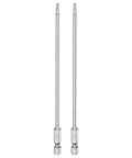 Top Shelf T10 Security Torx Bits Two Pack Made From Tough S2 Steel With A Beefy One Quarter Inch Hex Shank Six Inches Long