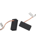 A27343 Carbon Brush Set With Wire And Springs For DWP611 PK 450PK Router, two black brushes with copper wires.