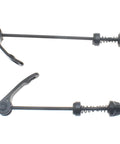 1 Pair No Fuss Front And Rear Quick Release Skewers Set For Mountain Bike Wheels Aluminum Alloy Bolt Lever Axles Black View