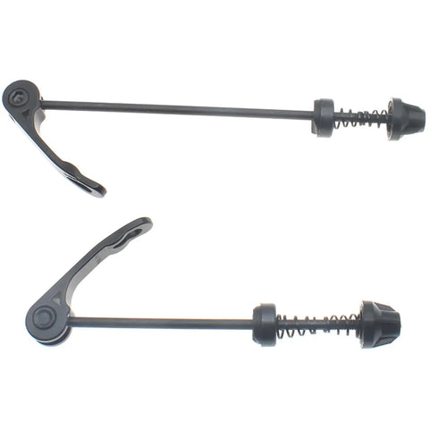 1 Pair No Fuss Front And Rear Quick Release Skewers Set For Mountain Bike Wheels Aluminum Alloy Bolt Lever Axles Black View