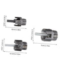 Versatile 3-Piece Pipe Threading Tool Kit For Pvc And Metal Water Pipes Compatible With Electric Drills, showing three heavy duty threading tools