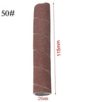 Built Tough Four Point Five Inch Sanding Drum Sleeves For Oscillating Spindle Sanders features 150 grit, 115mm length, and 26mm width.