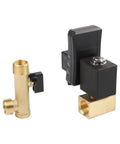 Auto Drain Valve For Air Compressor Condensate Management Electronic Timer Control Adjustable Discharge System Reduce Moisture Boost Uptime Automated Solution with brass and plastic components.