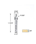 Tough As Nails Carbide Corner Rounding Router Bit With Mini Ball Bearing Guide 1/4 shank, 3/8 body diameter, perfect for clean edges.