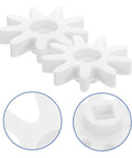 4 Pack 9 Tooth Gear Set Replacement For Kids Coin Operated Candy Machines And Vending Toys Durable Wear Resistant Gear Parts For DIY Craft Projects Smooth Movement And Easy Fit In Coin Operated Machines, white plastic gears