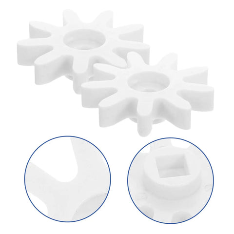 4 Pack 9 Tooth Gear Set Replacement For Kids Coin Operated Candy Machines And Vending Toys Durable Wear Resistant Gear Parts For DIY Craft Projects Smooth Movement And Easy Fit In Coin Operated Machines, white plastic gears