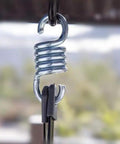 Beefy Heavy Duty Spring Hammock Chair With 700Lb Capacity Suspension Swing Hanger, galvanized steel coil, close-up view
