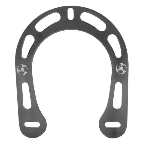 Rock Solid Aluminum Alloy Brake Boosters With Mounting Screws For V Brake Mountain Bikes Heavy Duty Premium Grade Brake Hardware Upgrades No Sweat Quick Install Black Finish, front view showing design and cutouts.