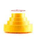 Yellow Rotary Bur Holder Tool With 116 Holes, 360 Degree Rotating Base, for Drill Bits Organization