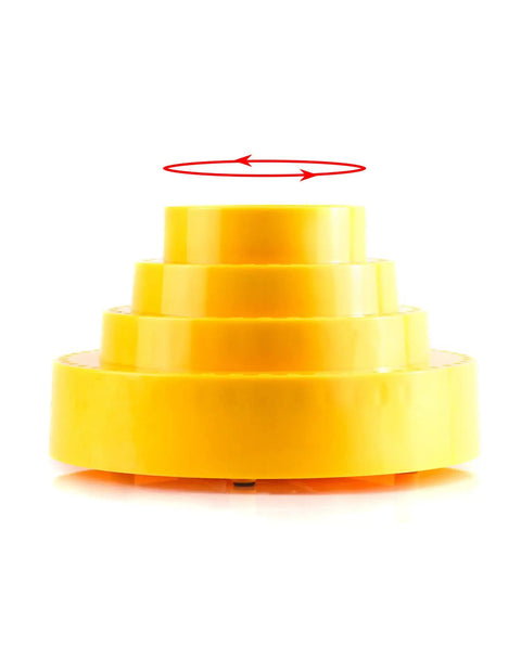 Yellow Rotary Bur Holder Tool With 116 Holes, 360 Degree Rotating Base, for Drill Bits Organization