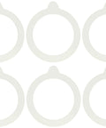 Replacement Rubber Gaskets For Fido Jars 3.5 Inch Pack Of 6, Food Grade, Snug Seal For 11.75 Oz To 169 Oz Jars, Easy Hand Wash, Durable And Flexible Fit For Canning And Storage. 6-pack white rubber rings