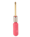 Power Assisted Electric Wire Stripper For 2.5mm Cable with a pink handle and metal hex shaft, ideal for electricians.