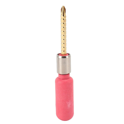 Power Assisted Electric Wire Stripper For 2.5mm Cable with a pink handle and metal hex shaft, ideal for electricians.