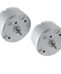 Dope Little Mini DC Motor Pack Of 2 Runs On 1.5 To 5 Volts, 2700 RPM, 32mm Diameter with Hardened Steel Gear and Bearings
