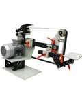 Badass Heavy Duty Belt Sander And Metal Polisher With 72 By 2 Inch Wide Belt And Reinforced Base showing motor and frame components.