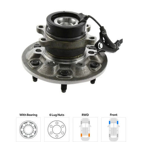 Front Wheel Hub Bearing For Colorado 2004 2008 Passenger Side Front Hub Assembly RWD OE Quality Sealed And DOT SAE Compliant