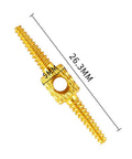 Gold connector from Colorful Bike Brake And Shift Cable Connectors Kit, 20 Pcs, 4 Color Set, 26.3mm long, 5mm diameter