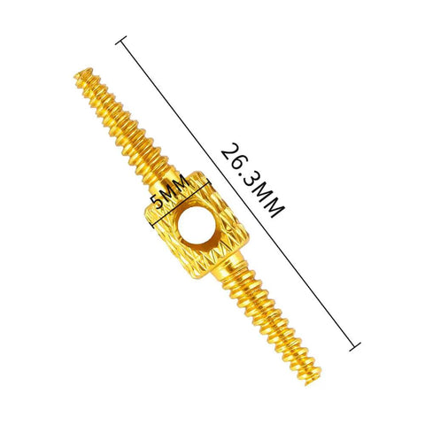 Gold connector from Colorful Bike Brake And Shift Cable Connectors Kit, 20 Pcs, 4 Color Set, 26.3mm long, 5mm diameter