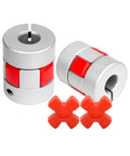 2 Pack Aluminum Flexible Shaft Couplings D30 To L35 8mm To 14mm Bore High Torque Spider Coupler For Servo Motors CNC