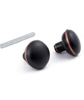 Vintage Style Door Knob Set With Spindle For Interior Doors In Oil Rubbed Bronze Finish Zinc Alloy Hardware Replaces Old Mortise Knobs Fits Doors One To One And Three Quarters Inches Thick Classic Bronze Look For Bedroom And Bath
