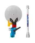 Airless Paint Sprayer Edge Shield Accessory With 517 Tip And 10 Inch Extension Pole For Graco Titan Sprayers set displayed