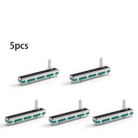 5Pcs 10K Slide Potentiometer Kit, Linear 60mm B10K 3 Pin Fader, Durable Carbon Film Electronic Pot for audio control, 5 units