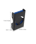 Heavy Duty Furniture Movers Set Includes 4 Heavy Duty Dollies, compact black and blue dolly with measurements for moving appliances.