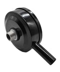 SA13 Compressor Air Intake Filter With Metal Body, Five Inch Diameter, Three Quarter Inch MPT, Paper Cartridge, side view