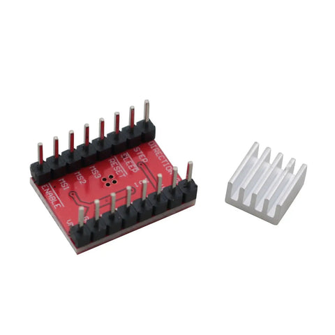 3 Pack A4988 Stepper Motor Driver Module for 8 to 35V 1A with One Sixteenth Microstepping, red board with heatsink