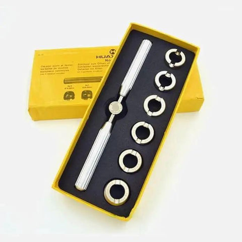 All In One Watch Case Opener Tool Kit With Six Grooved Chuck Sizes 18.50Mm 20.20Mm 22.50Mm 26.50Mm For Easy Caseback Removal And Watch Repair