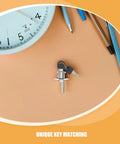 Hidden Desk Drawer Locks With Keys For Office Furniture with unique keys, zinc alloy lock for concealed mounting.