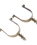 Ride Ready Retro Western Spurs For Men And Women, Antique Brass Zinc Alloy Gear Spurs For Boots, Equestrian Training, Durable Cowboy Style