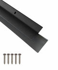 Bulletproof Door Bottom Sweep With Rain Drip Cap delivering tough exterior weather stripping in black aluminum, including gray vinyl insert and screws.